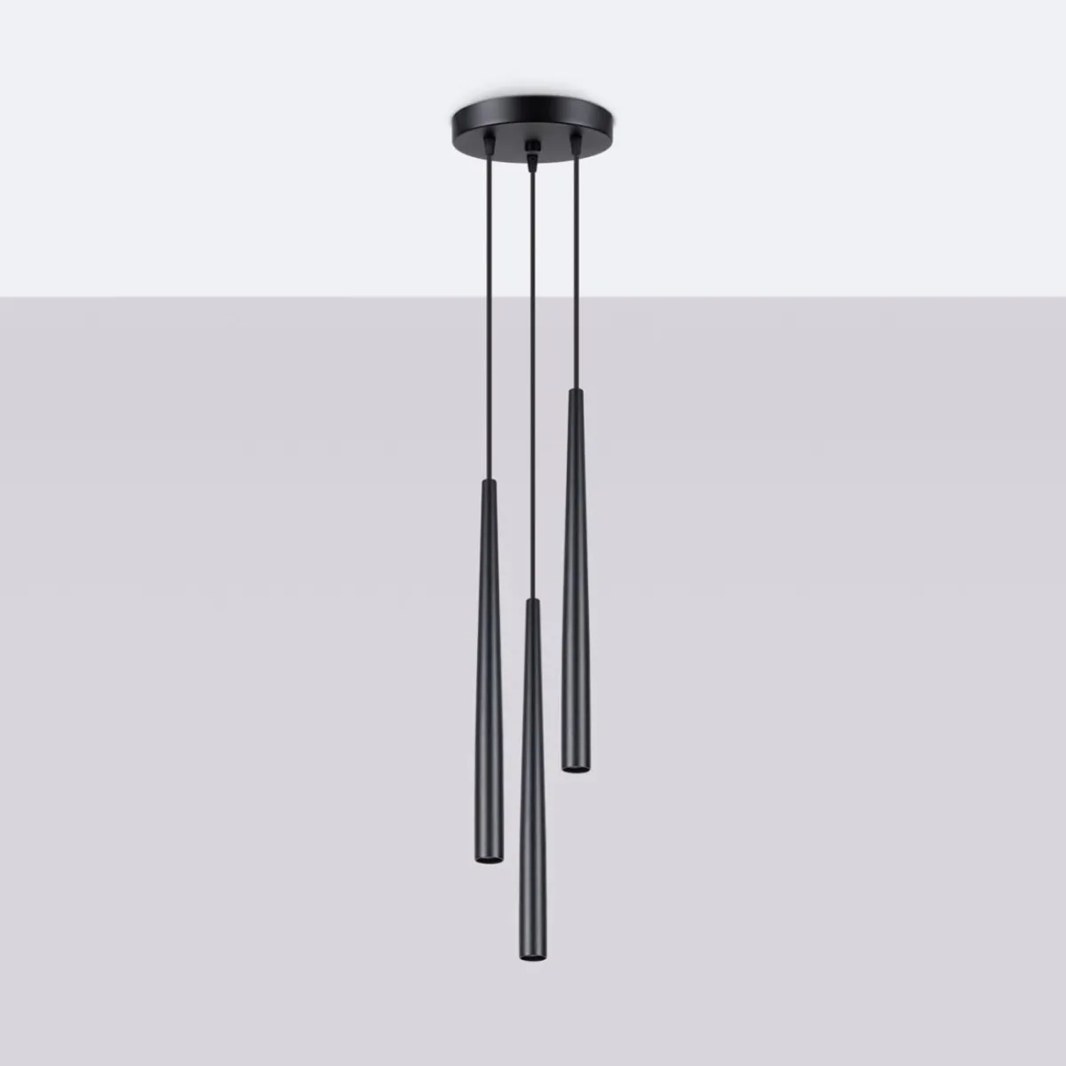 Hot MyMobel Sollux Lámpara pedant BLISS 3P negra N/A