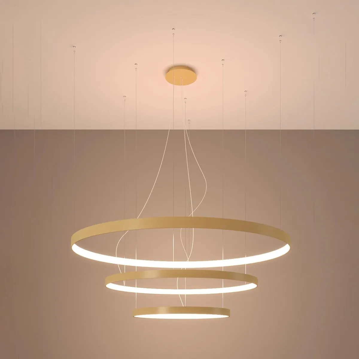Best MyMobel Sollux Lámpara RIO 3 55/78/110 dorada LED 3000K 3000K