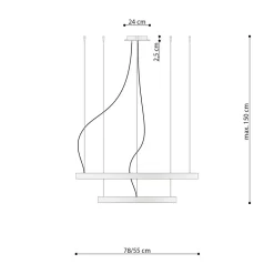 New MyMobel Sollux Lámpara RIO 2 55/78 dorada LED 3000K 3000K