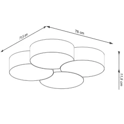 New MyMobel Sollux Plafón CIRCLE 4 blanco