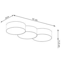 Clearance MyMobel Sollux Plafón CIRCLE 3A blanco