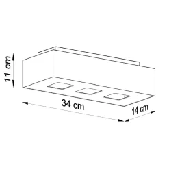 Best MyMobel Sollux Plafón MONO 3 blanco