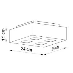 Sale MyMobel Sollux Plafón MONO 4 blanco